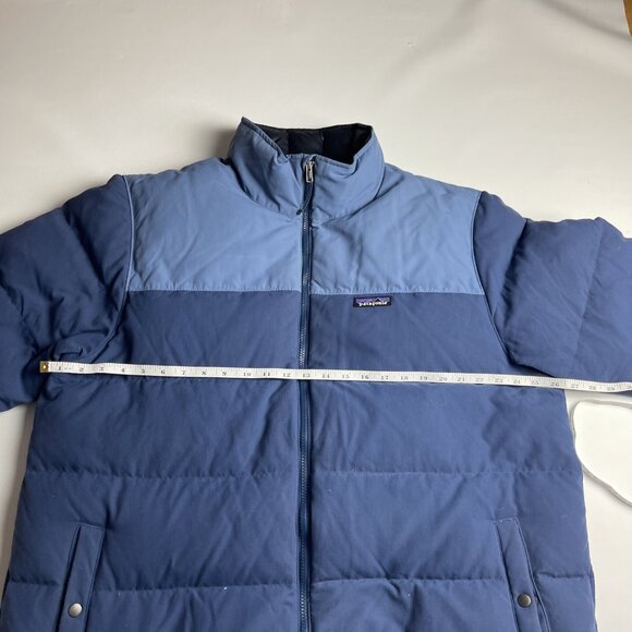 Patagonia Bivy Goose Down Jacket Quilted Puffer Mens XXL Blue  Stained, read - Picture 12 of 16